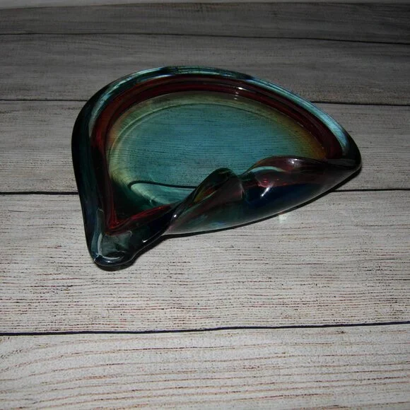 Vintage Murano Italian Glass MCM Console Bowl